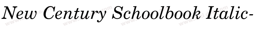 New Century Schoolbook Italic字体转换
